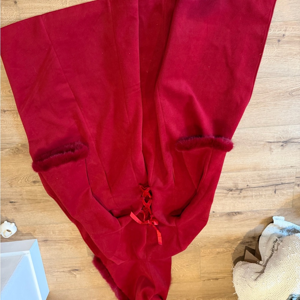 Wuthering heights style Elegant Red Hooded Coat - Picture 8 of 10